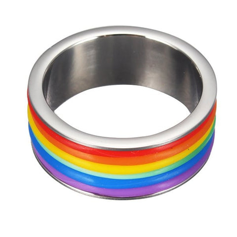 Image of Stainless Steel Rainbow Ring