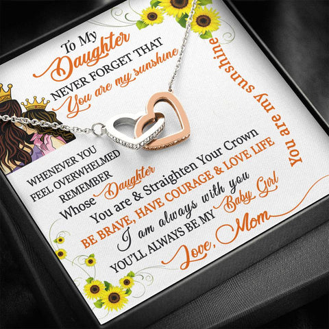 Image of Straighten Your Crown - Interlocking Hearts Necklace