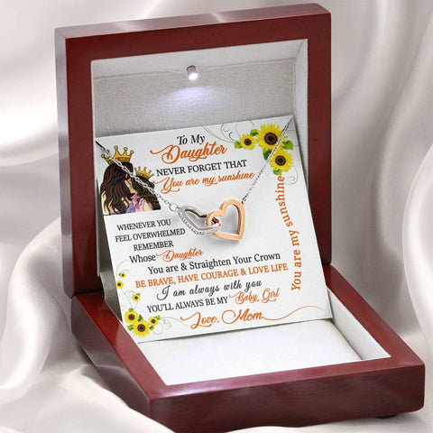 Image of Straighten Your Crown - Interlocking Hearts Necklace