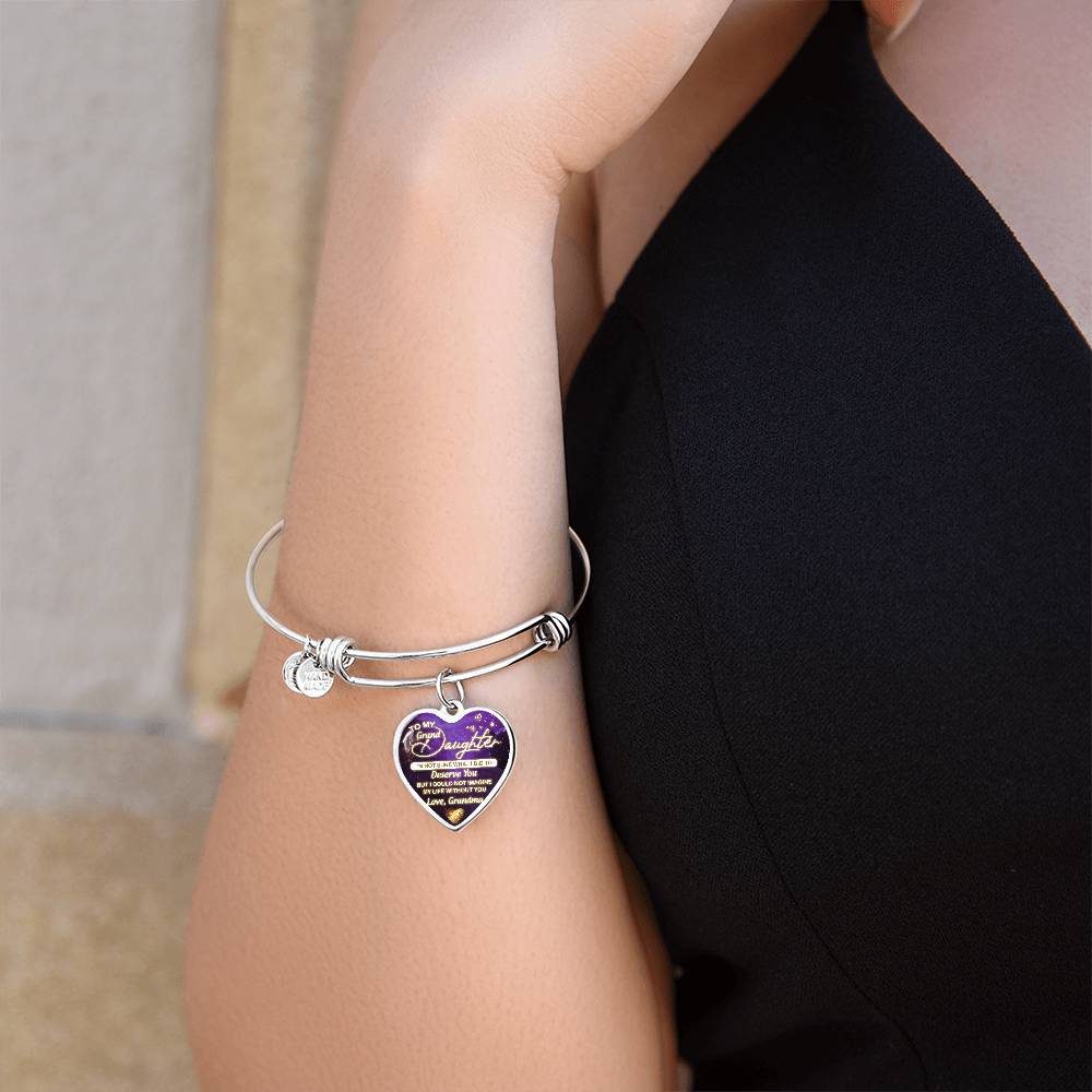 Granddaughter - Deserve You - Heart Bracelet