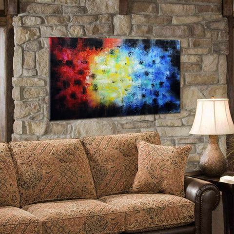 Image of Handpainted Abstract Wall Art Canvas - Ready To Hang