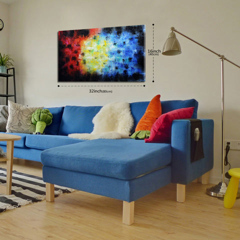 Image of Handpainted Abstract Wall Art Canvas - Ready To Hang