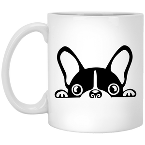 Peeping French Bulldog Mug