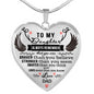 To My Daughter Heart Shaped Necklace