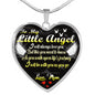 To My Little Angel - Love Mom - Heart Necklace