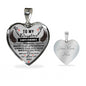 To My Daughter Heart Shaped Necklace