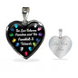 Between Grandma and Grandkids Heart Necklace