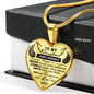 To My Daughter Heart Shaped Necklace